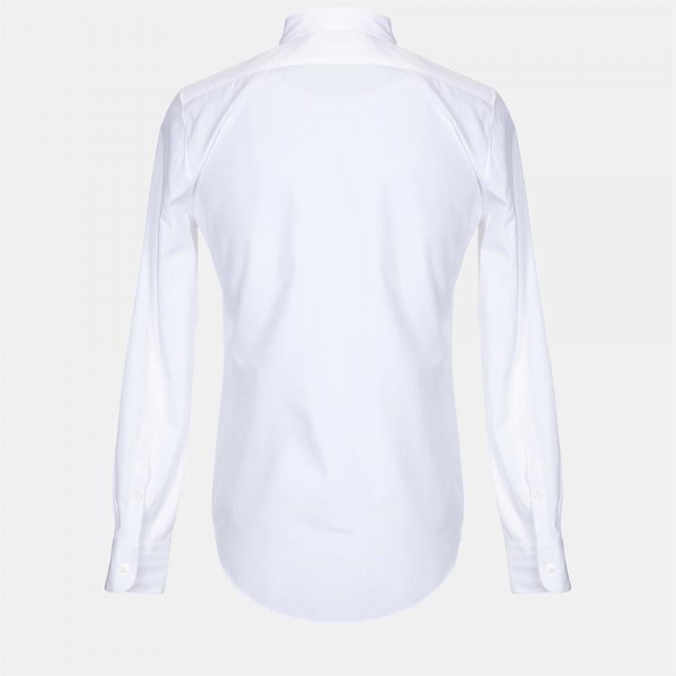 Pre Owned Alexander McQueen White Skull Embroidered Cotton Shirt L (16)
