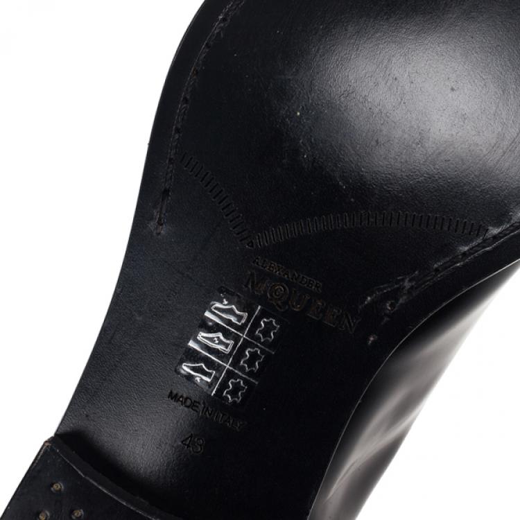 م�ملوكة مسبقًا Alexander McQueen Black Cap Toe Boots Size 43