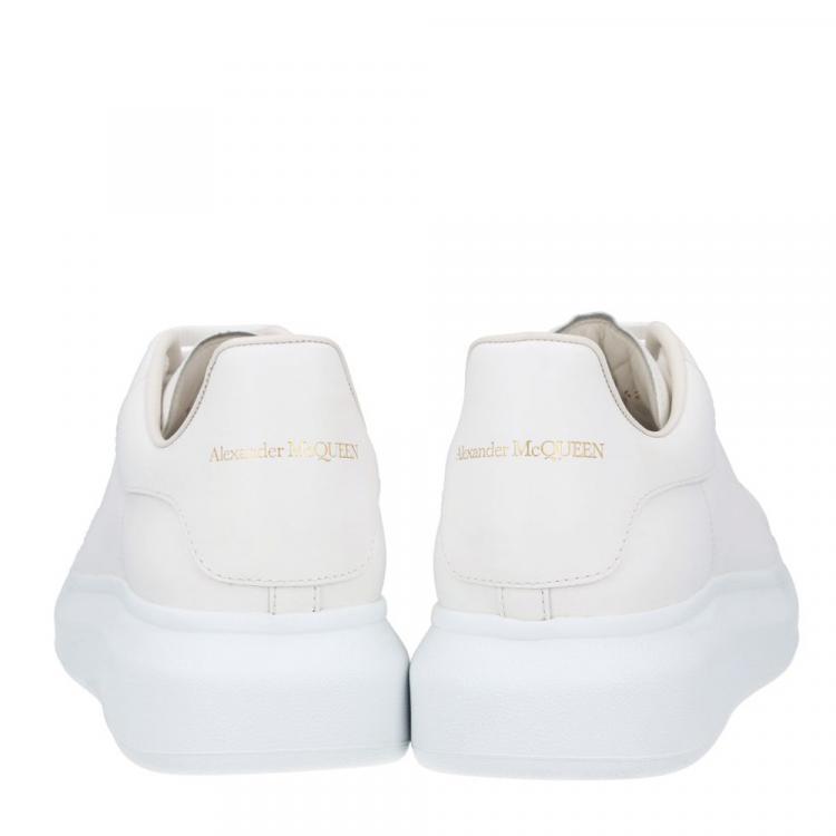Pre Owned Alexander McQueen White Leather Oversized Sneakers Size EU 41