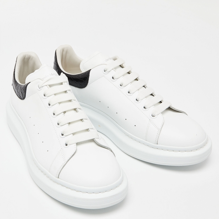Pre Owned Alexander Mcqueen White Leather Oversized Low Top Sneakers Size 45