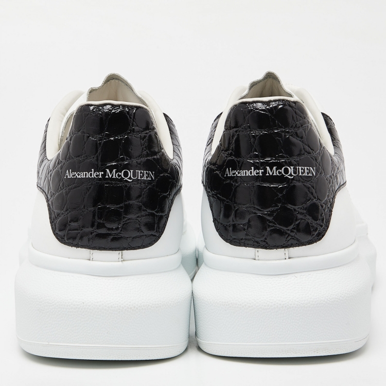 Pre Owned Alexander Mcqueen White Leather Oversized Low Top Sneakers Size 45