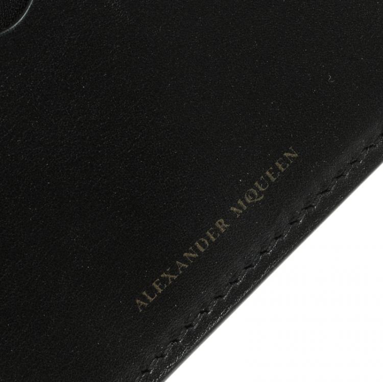 Pre Owned Alexander McQueen Black Leather Card Holder