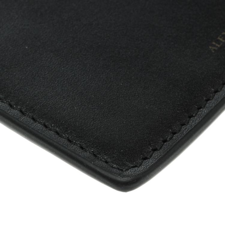 Pre Owned Alexander McQueen Black Leather Card Holder
