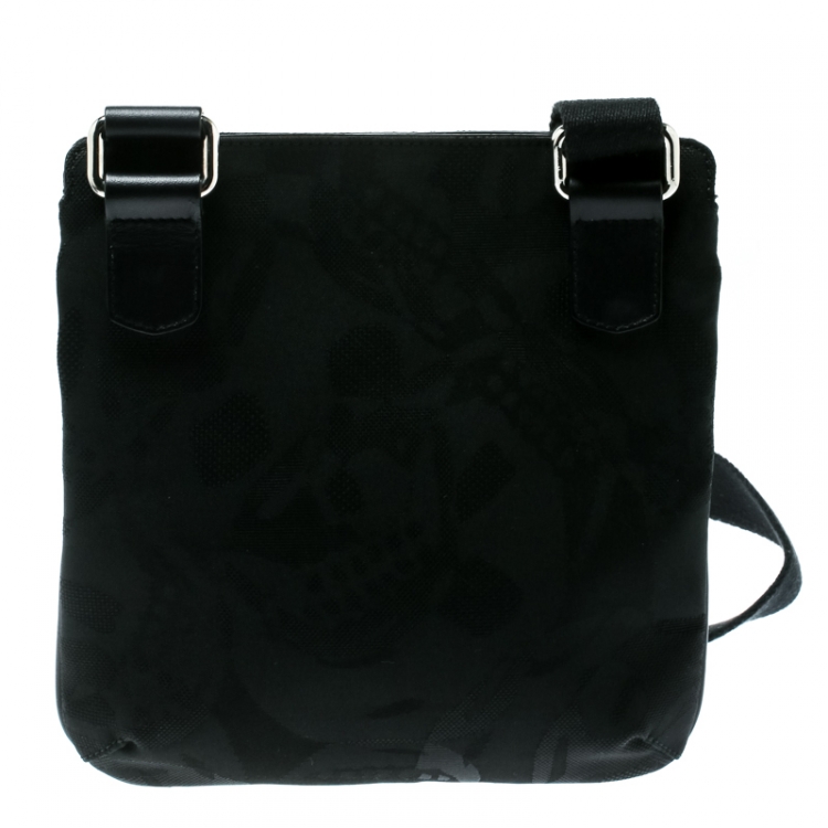 Pre Owned Alexander McQueen Black Canvas Messenger Bag