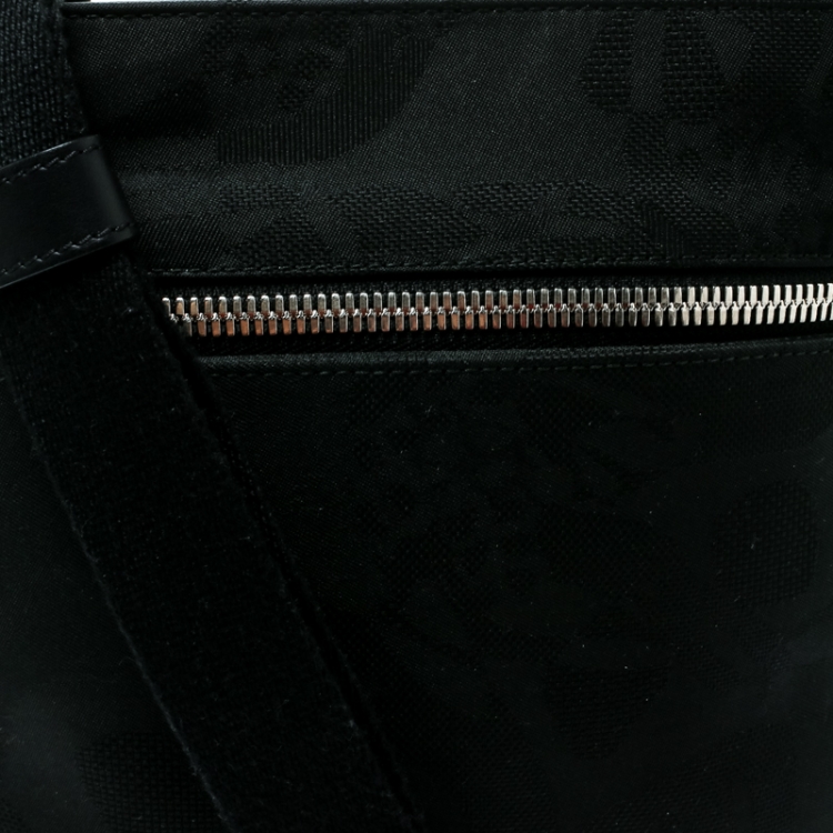 Pre Owned Alexander McQueen Black Canvas Messenger Bag
