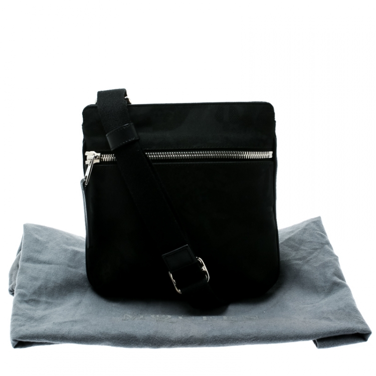 Pre Owned Alexander McQueen Black Canvas Messenger Bag