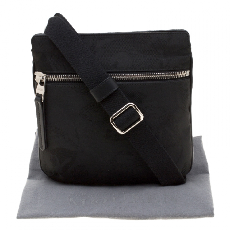 Pre Owned Alexander McQueen Black Nylon Messenger Bag