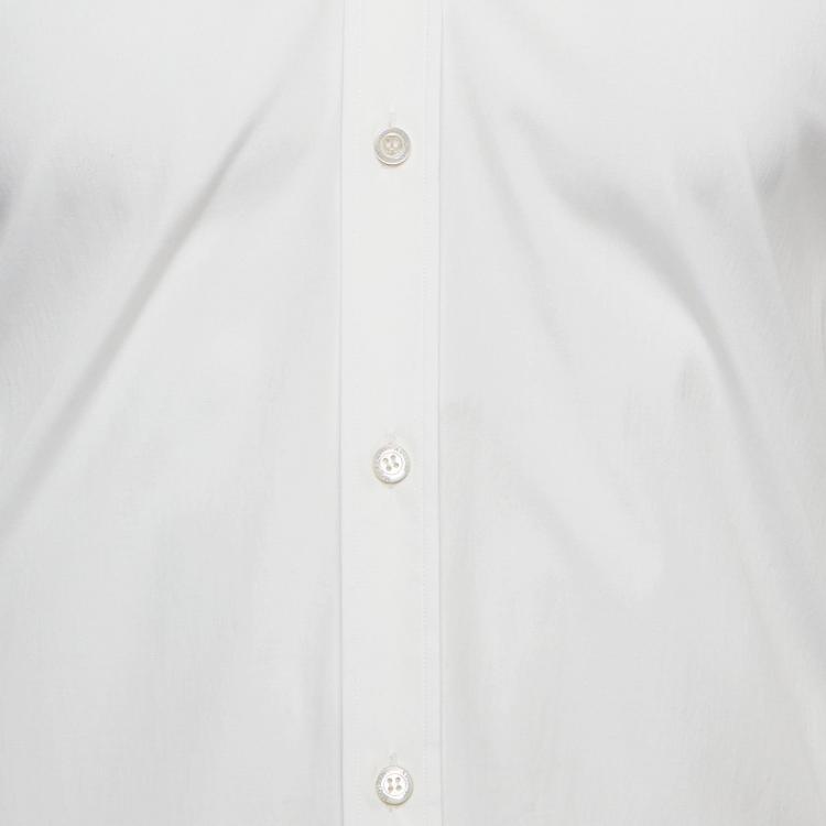 Pre Owned Alexander McQueen White Poplin Harness Shirt S