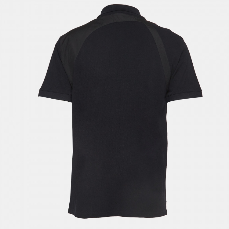 Pre Owned Alexander McQueen Black Logo Harness Cotton Pique Polo T-Shirt XL