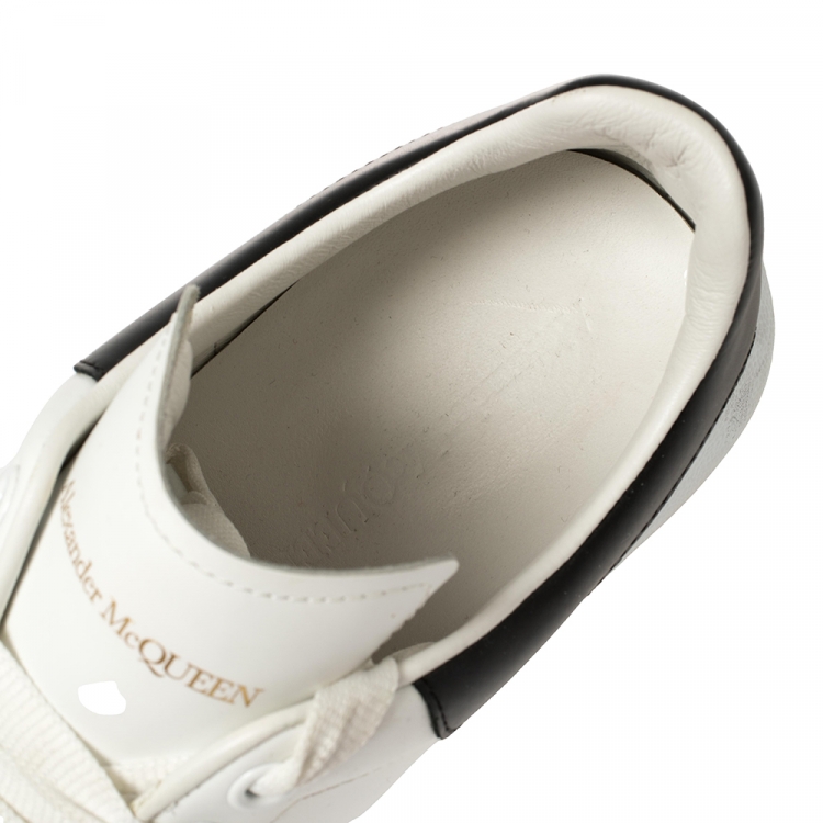 Pre Owned Alexander McQueen White Leather Oversized Low Top Sneakers Size 43