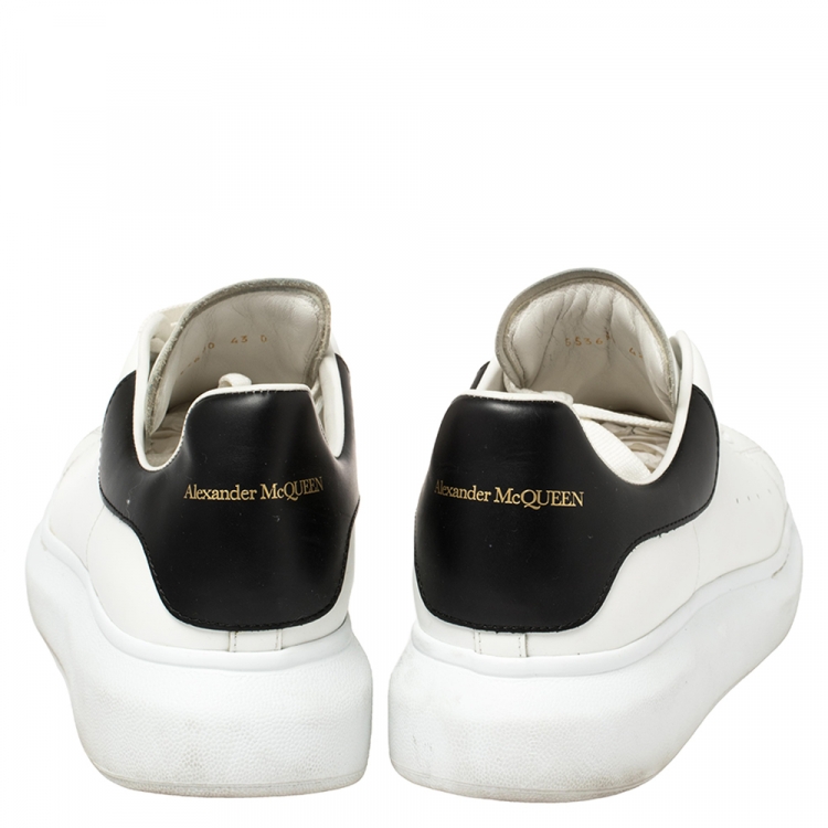 Pre Owned Alexander McQueen White Leather Oversized Low Top Sneakers Size 43