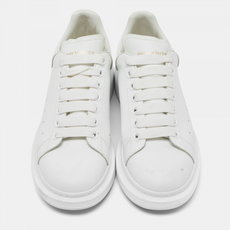 Pre Owned Alexander McQueen White Leather Oversized Sneakers Size 41 