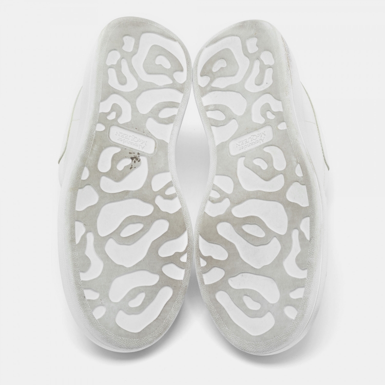 Pre Owned Alexander McQueen White Leather Oversized Sneakers Size 41 