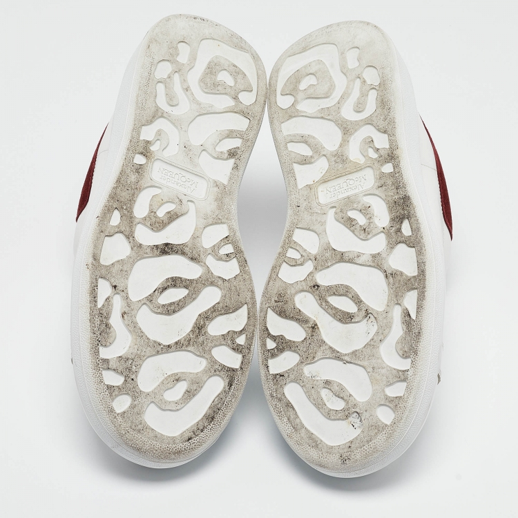 Pre Owned Alexander McQueen White Leather Oversized Sneakers Size 41
