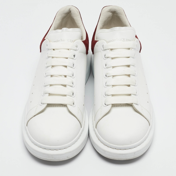 Pre Owned Alexander McQueen White Leather Oversized Sneakers Size 41