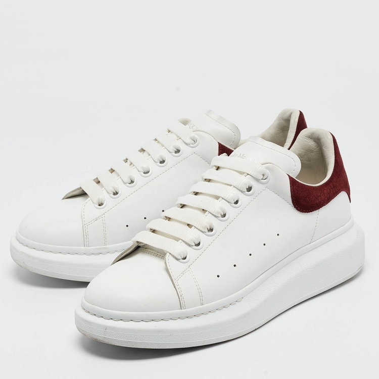 Pre Owned Alexander McQueen White Leather Oversized Sneakers Size 41