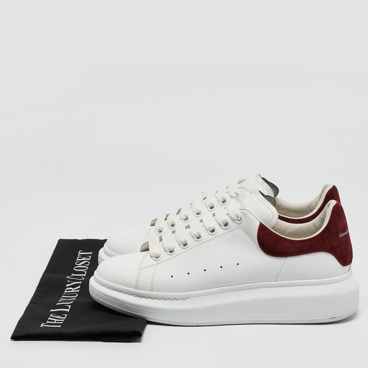 Pre Owned Alexander McQueen White Leather Oversized Sneakers Size 41