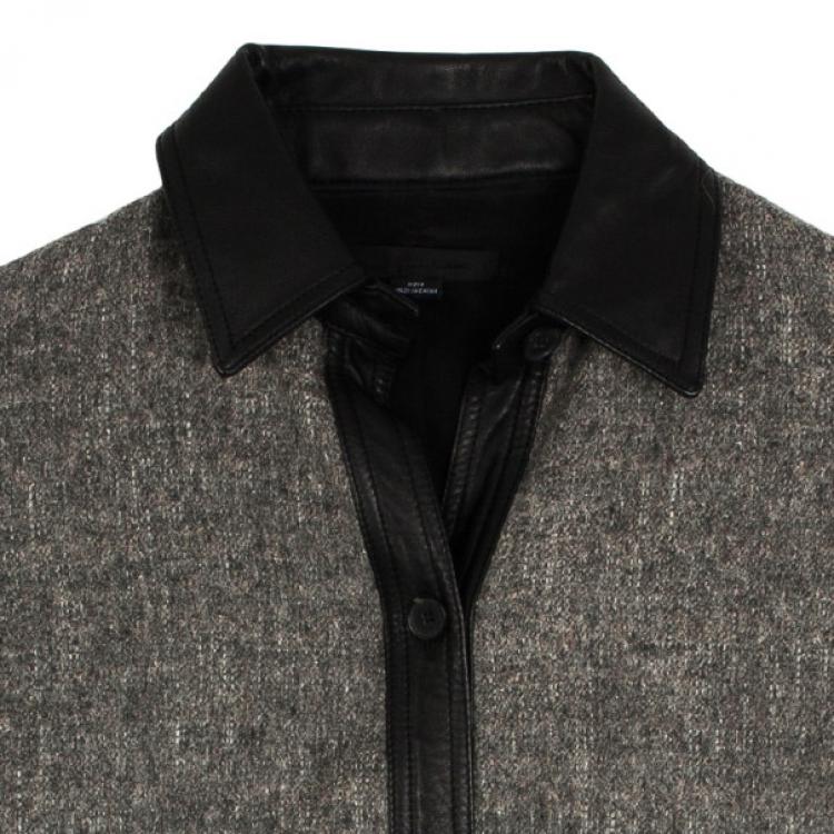 Pre Owned Alexander Wang Wool &amp; Leather Jacket S
