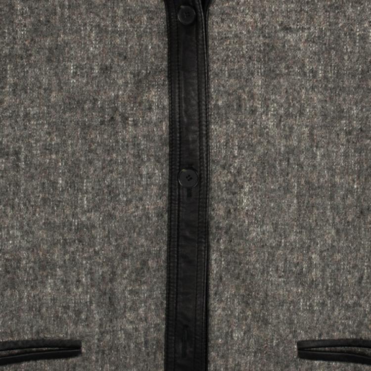 Pre Owned Alexander Wang Wool &amp; Leather Jacket S