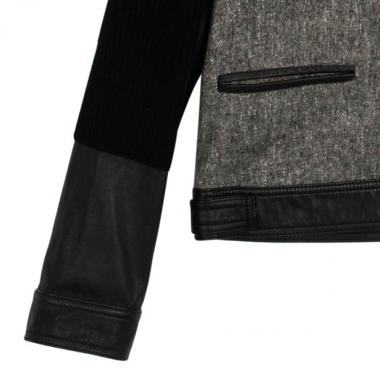 Pre Owned Alexander Wang Wool &amp; Leather Jacket S