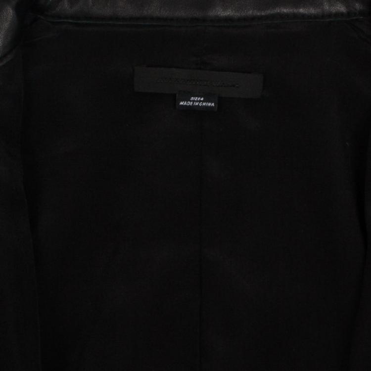 Pre Owned Alexander Wang Wool &amp; Leather Jacket S
