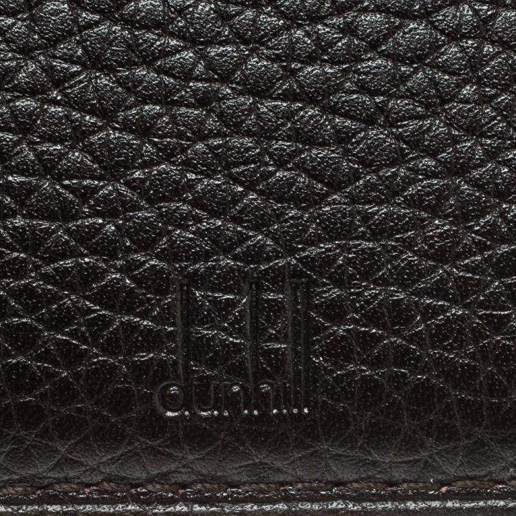 Pre Owned Alfred Dunhill Dark Brown Leather Bifold Wallet 
