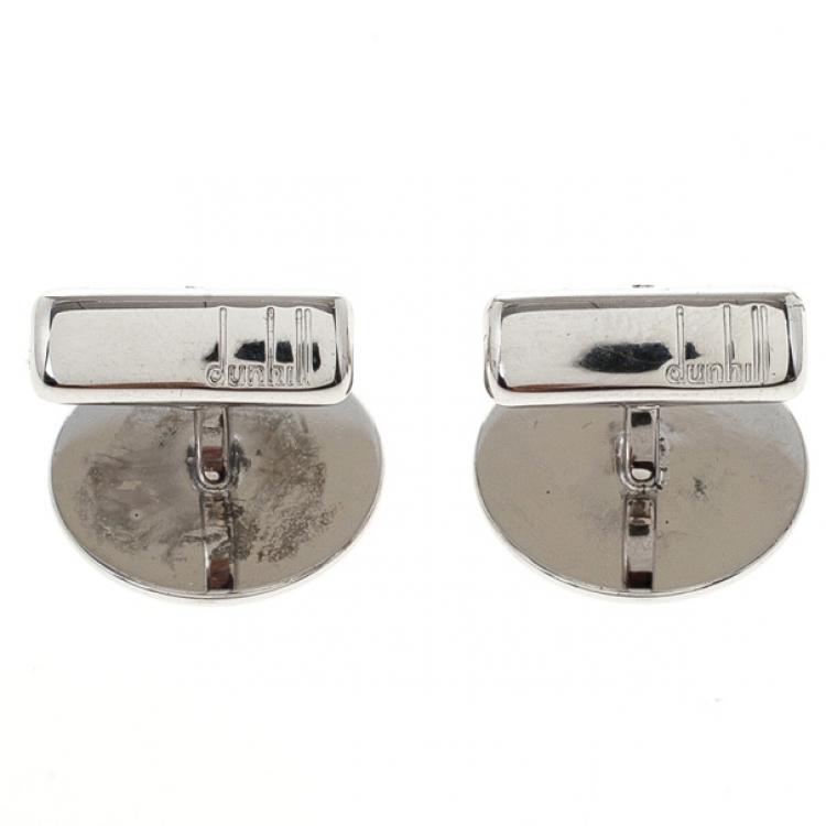 مملوكة مسبقًا Alfred Dunhill Mother Of Pearl Silver Cufflinks