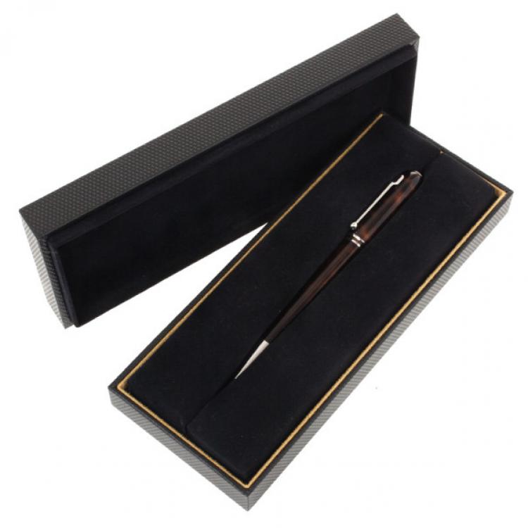 Pre Owned Alfred Dunhill Tortoise Sidecar Palladium Ballpoint Pen