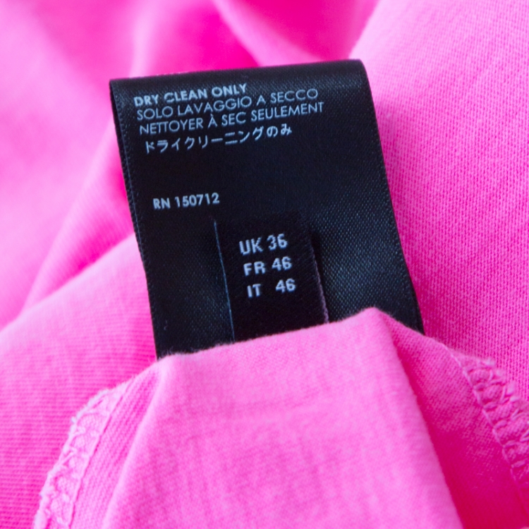 Pre Owned Amiri Neon Pink Wild Ones Print Cotton Crew Neck T-Shirt S