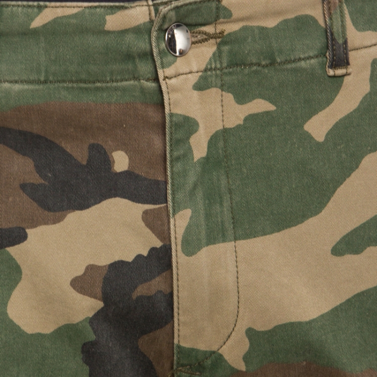 Amiri Green Camouflage Print Cotton Cargo Pants S Amiri | TLC