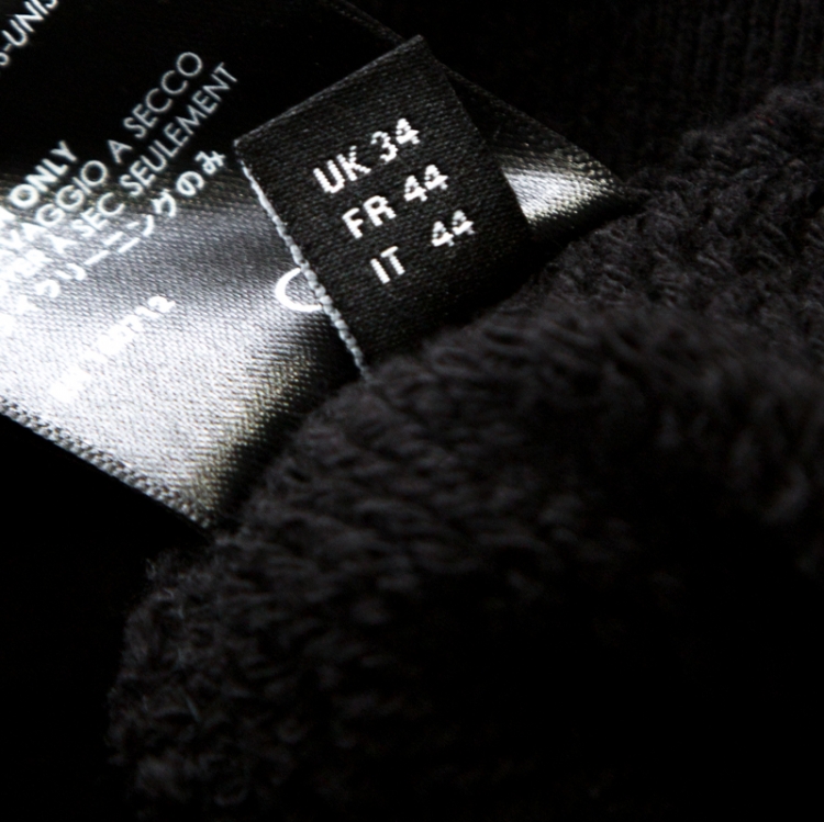 Pre Owned Amiri Black Embossed Bone Print Knit Hooded Sweatshirt XS