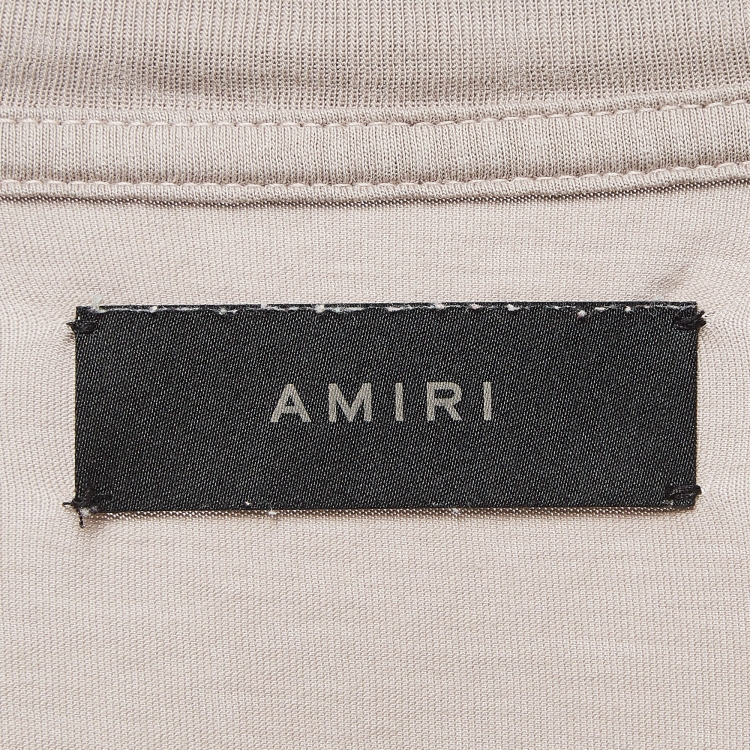 Pre Owned Amiri Grey Bandana Bleach Print Cotton Jersey T-Shirt XXL