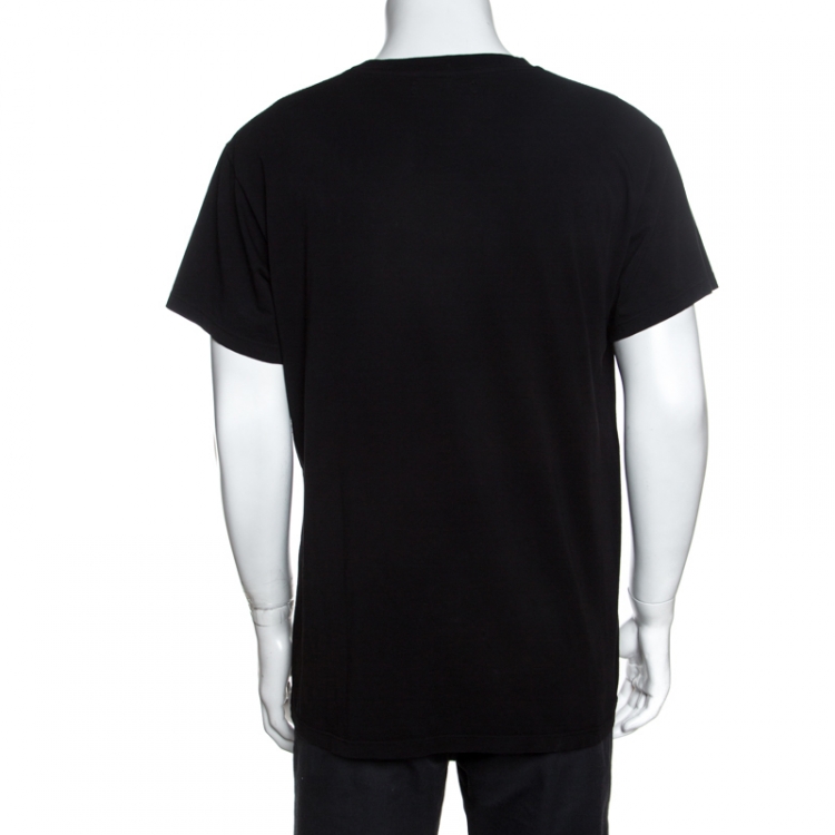 Pre Owned Amiri Black Logo Print Cotton T-Shirt M