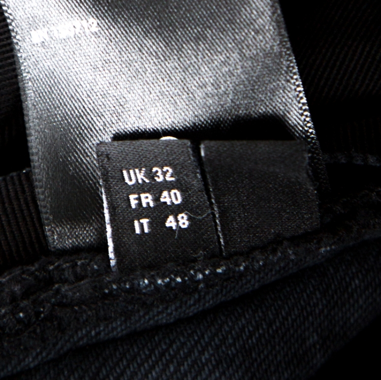 Pre Owned Amiri Black Washed Out Distressed MBMX1 Jeans M