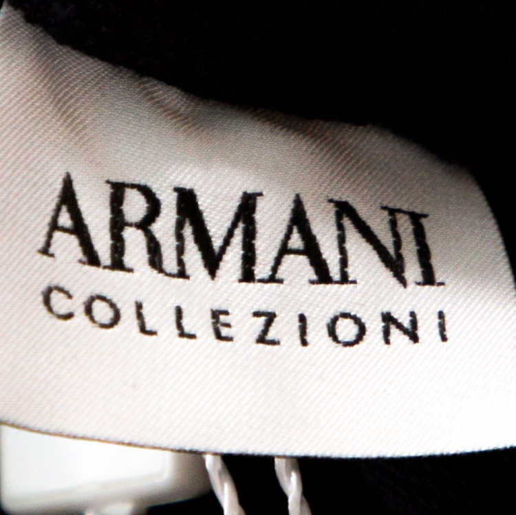 Pre Owned Armani Collezioni Navy Blue Stretch Cotton Jogger Pants XL