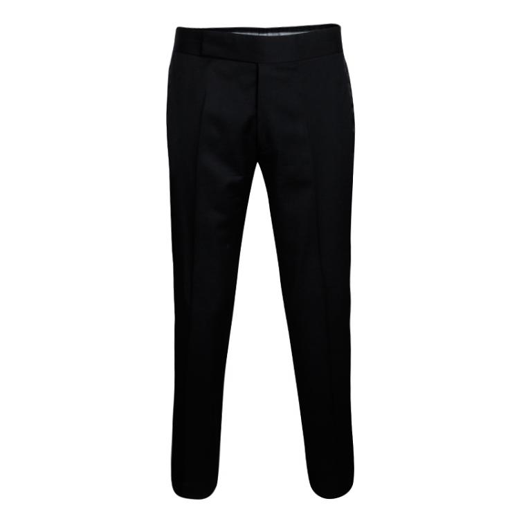 Pre Owned Armani Collezioni Black Wool Satin Panel Detail Tuxedo Suit M