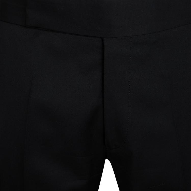 Pre Owned Armani Collezioni Black Wool Satin Panel Detail Tuxedo Suit M