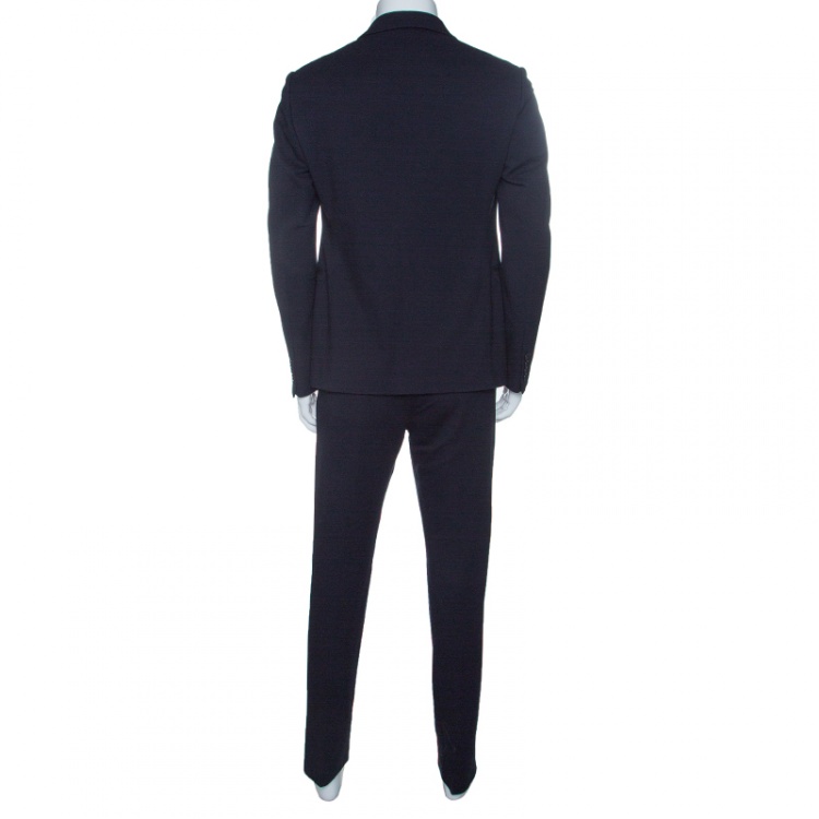 Pre Owned Armani Collezioni Navy Blue M Line Drop-8 Tailored Suit XL