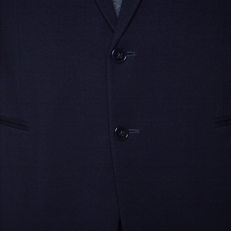 Pre Owned Armani Collezioni Navy Blue M Line Drop-8 Tailored Suit XL