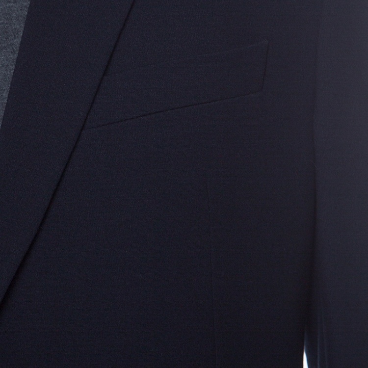 Pre Owned Armani Collezioni Navy Blue M Line Drop-8 Tailored Suit XL