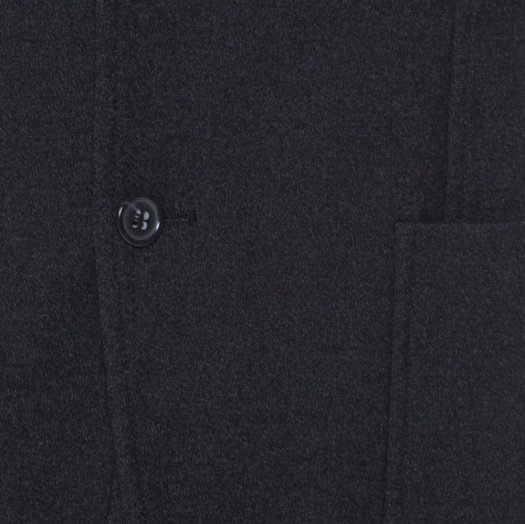 Pre Owned Armani Collezioni Black Cotton Blend Button Front Blazer XL