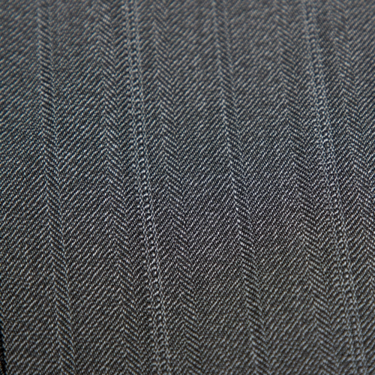 Pre Owned Armani Collezioni Grey Herringbone Wool Blend Tailored Suit M