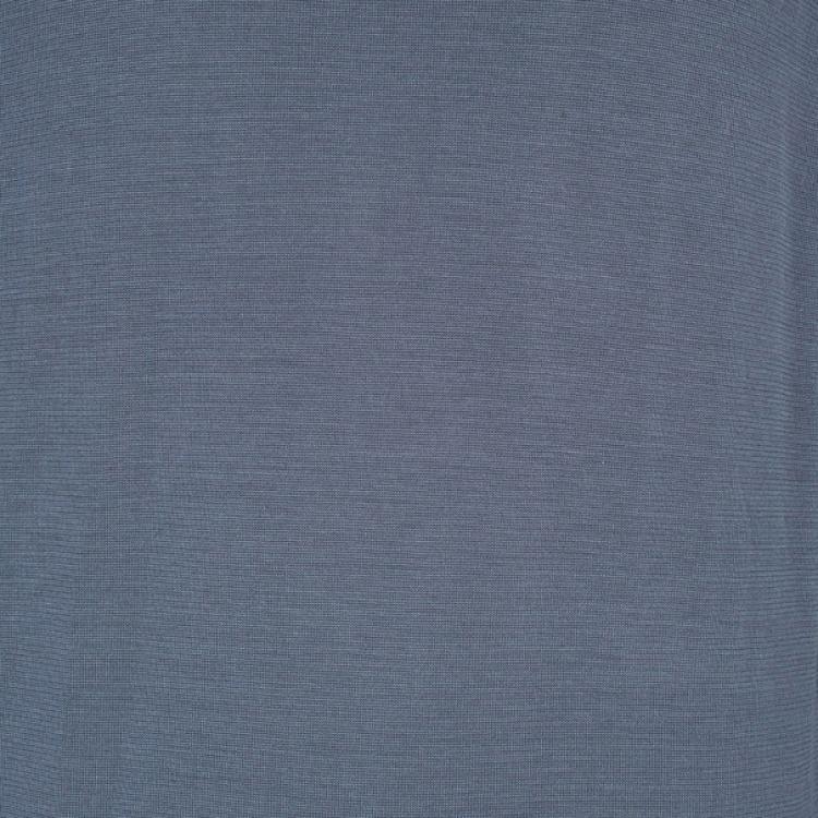 مملوكة مسبقًا Armani Collezioni Gray Long Sleeve Polo Shirt XL