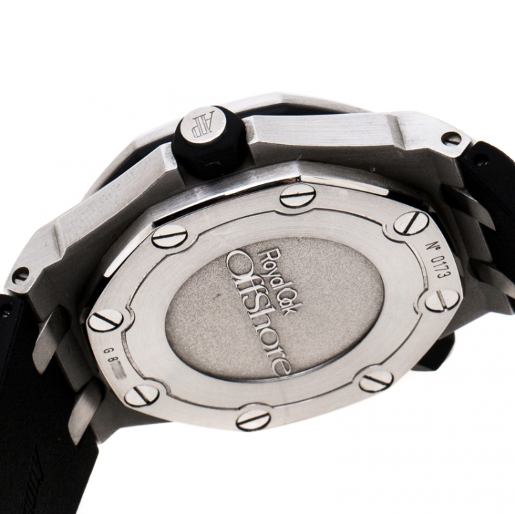 Pre Owned Audemars Piguet Black Stainles Steel Royal Oak Diver Men's Wristwatch 42 mm