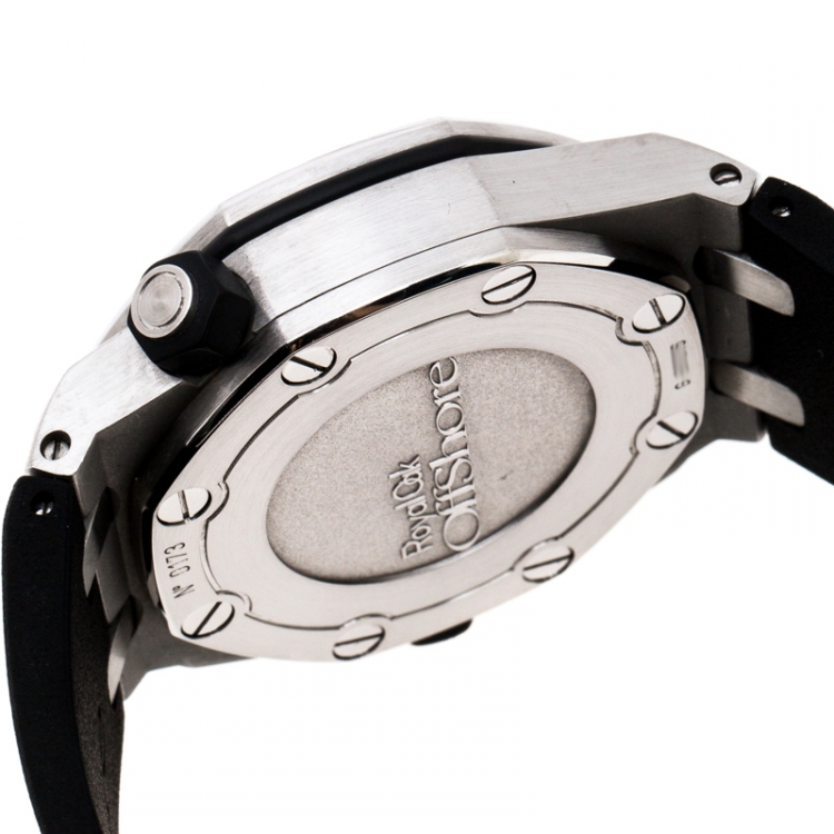 Pre Owned Audemars Piguet Black Stainles Steel Royal Oak Diver Men's Wristwatch 42 mm
