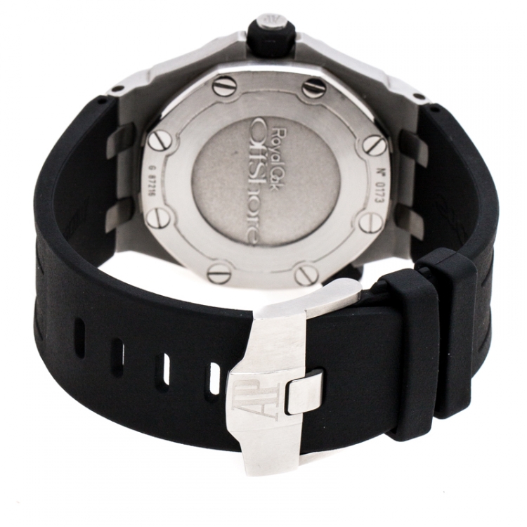 Pre Owned Audemars Piguet Black Stainles Steel Royal Oak Diver Men's Wristwatch 42 mm