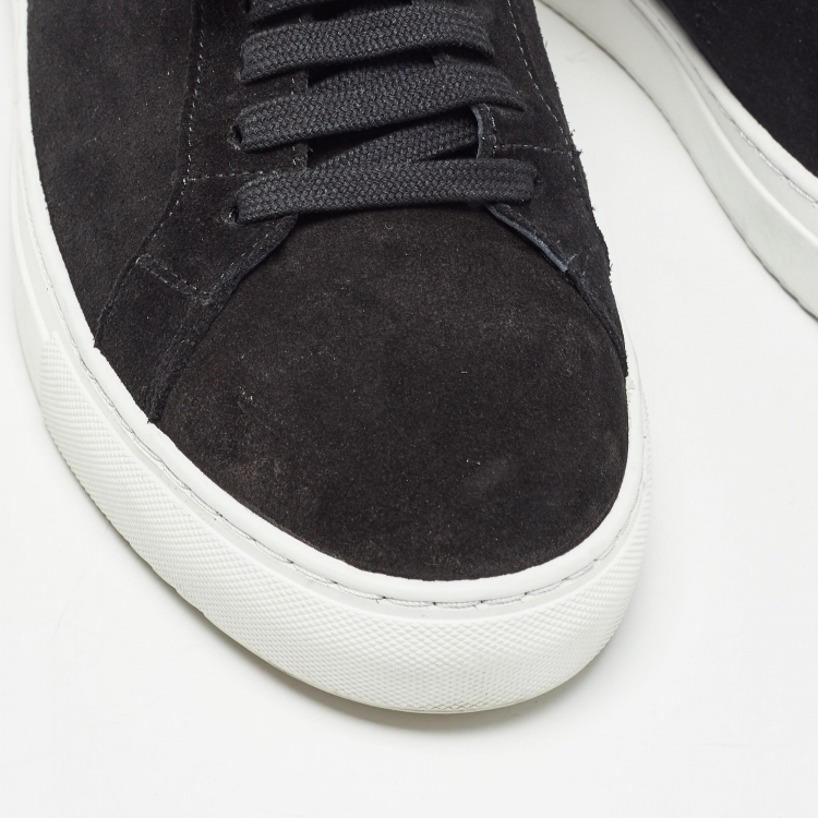 Pre Owned Axel Arigato Black Suede and Leather Low Top Sneakers Size 42