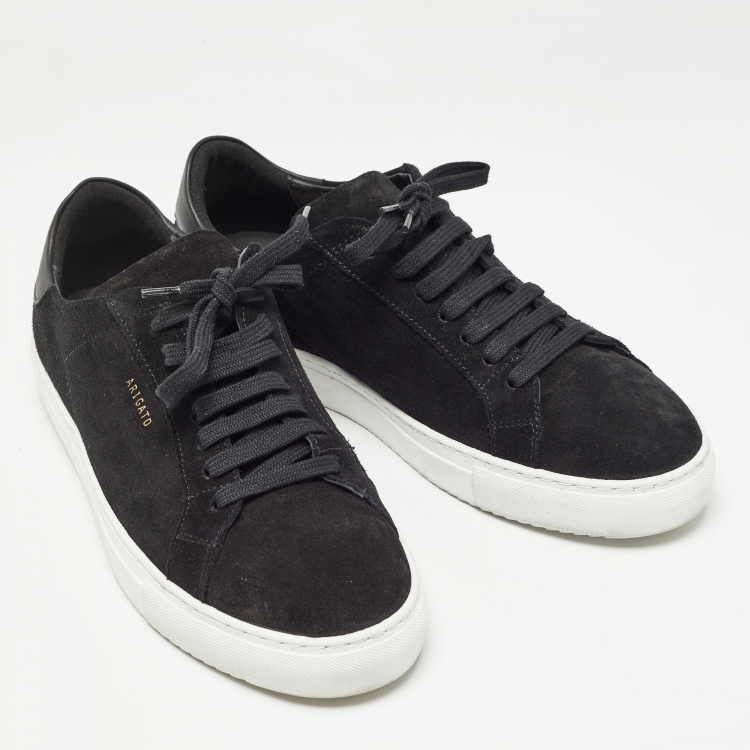 Pre Owned Axel Arigato Black Suede and Leather Low Top Sneakers Size 42