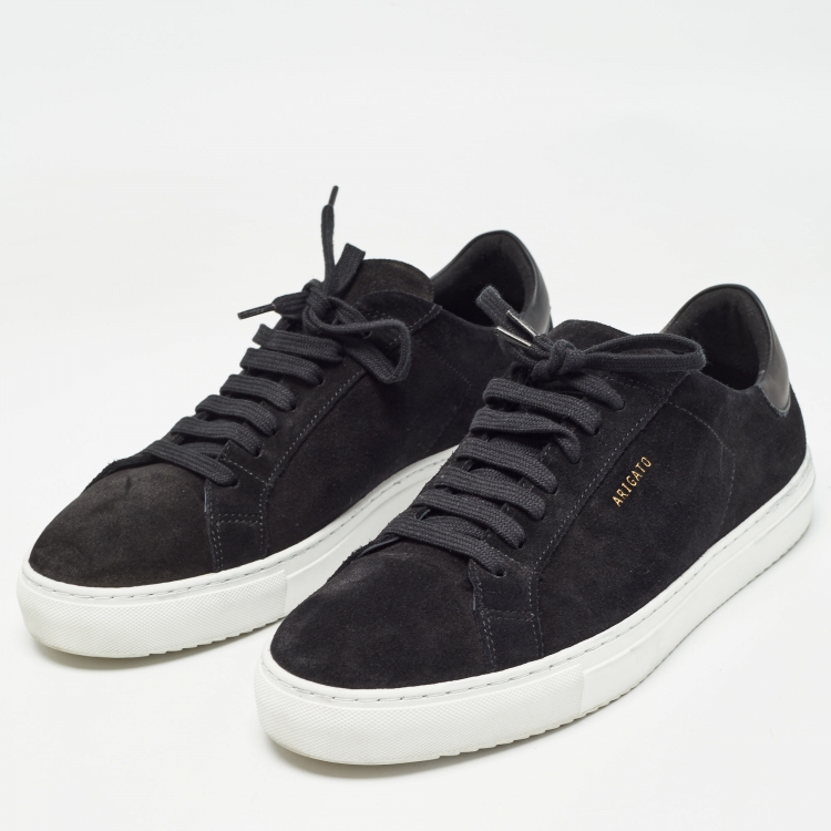 Pre Owned Axel Arigato Black Suede and Leather Low Top Sneakers Size 42