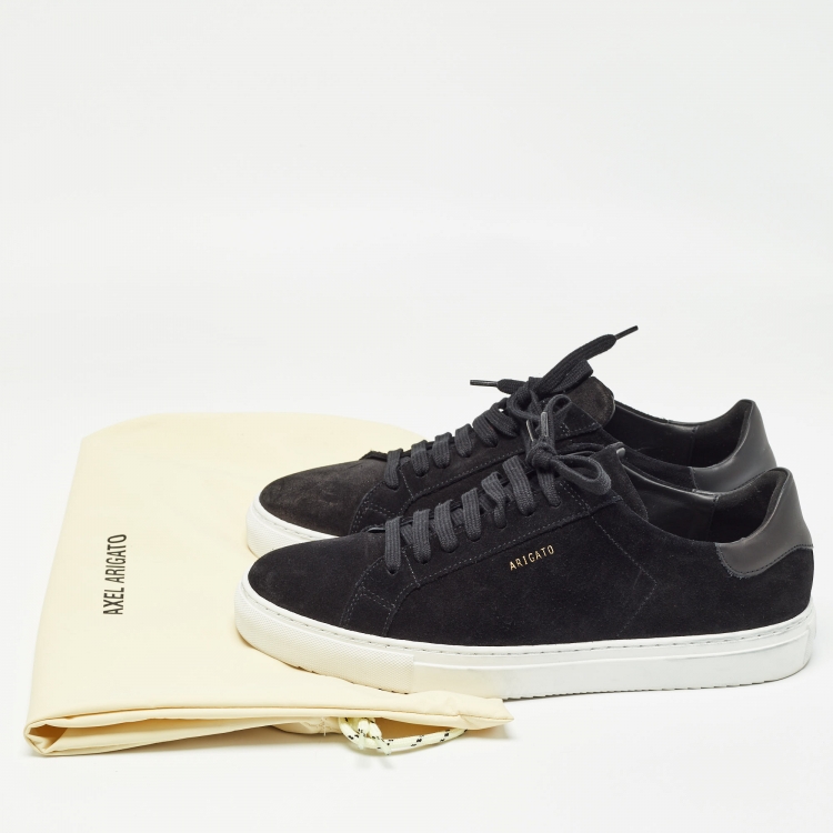 Pre Owned Axel Arigato Black Suede and Leather Low Top Sneakers Size 42